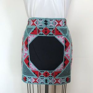 Mara Hoffman Mini Skirt w. Border Embroidery, 26